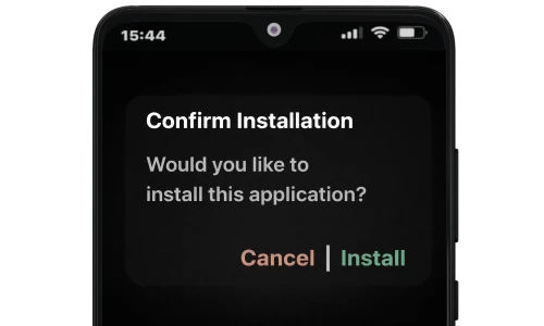 Confirming the Bateubet APK download on Android