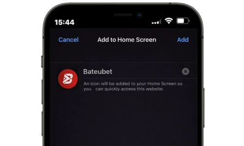 Naming the Bateubet app shortcut on iOS
