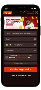 Registration window of Bateubet