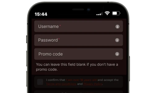 Creating a username and password during Bateubet iOS registration