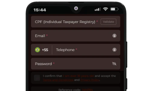 Entering personal details during registration in the Bateubet Android app